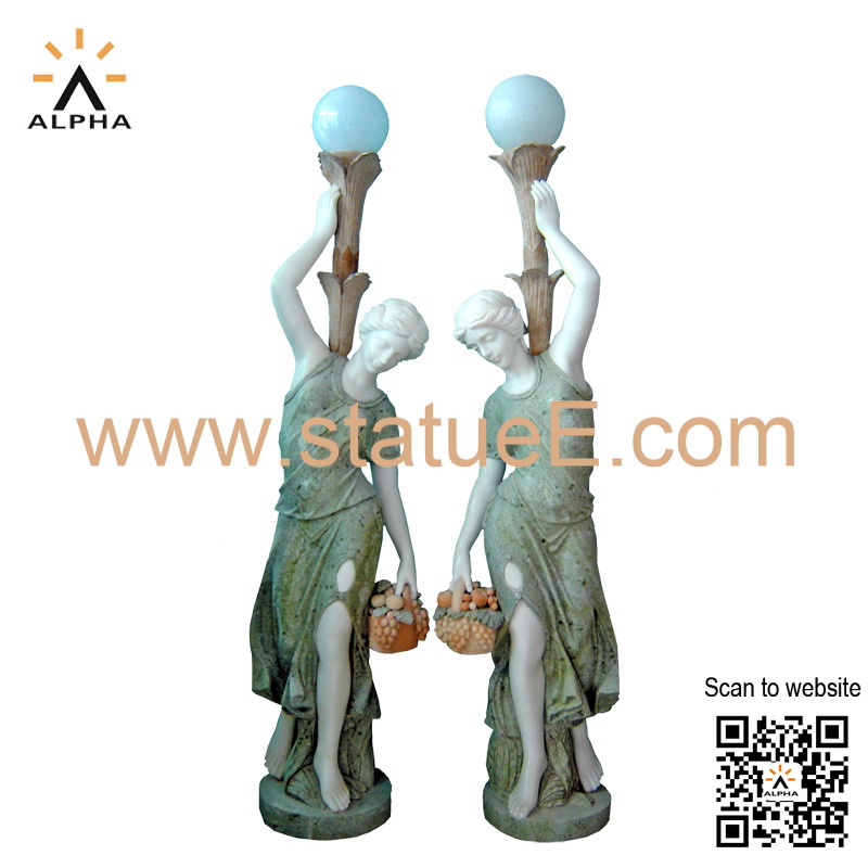 green marble statue